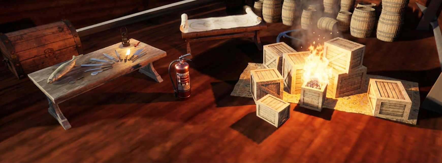 Onboard Fire Suppression Scenario